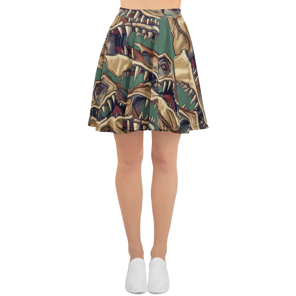 Cretaceous Clash on Skater Skirt — Front