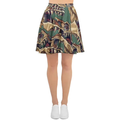 Cretaceous Clash on a Skater Skirt