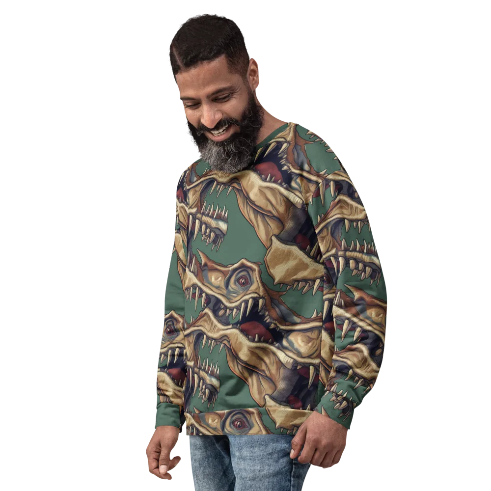 Cretaceous Clash on Sweatshirt — Left Front