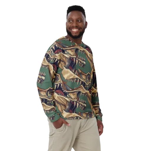 Cretaceous Clash on a Sweatshirt