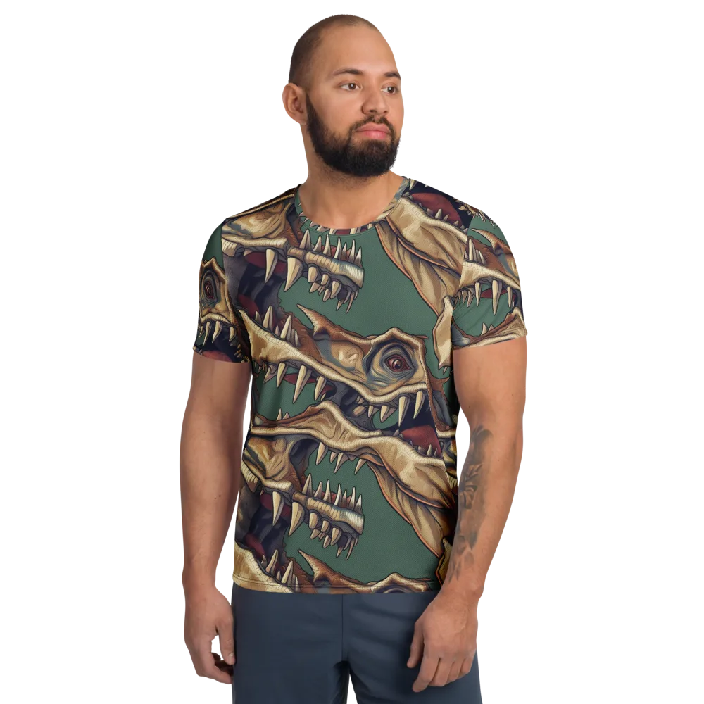 Cretaceous Clash on Men's Athletic T-Shirt — Front