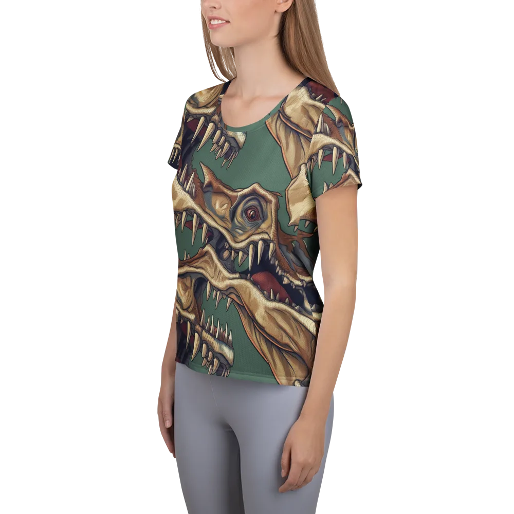 Cretaceous Clash on Women's Athletic T-Shirt — Left