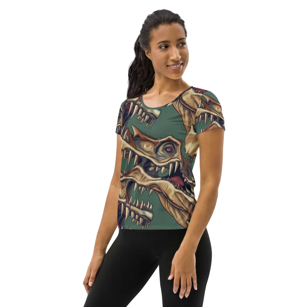 Cretaceous Clash on Women's Athletic T-Shirt — Left