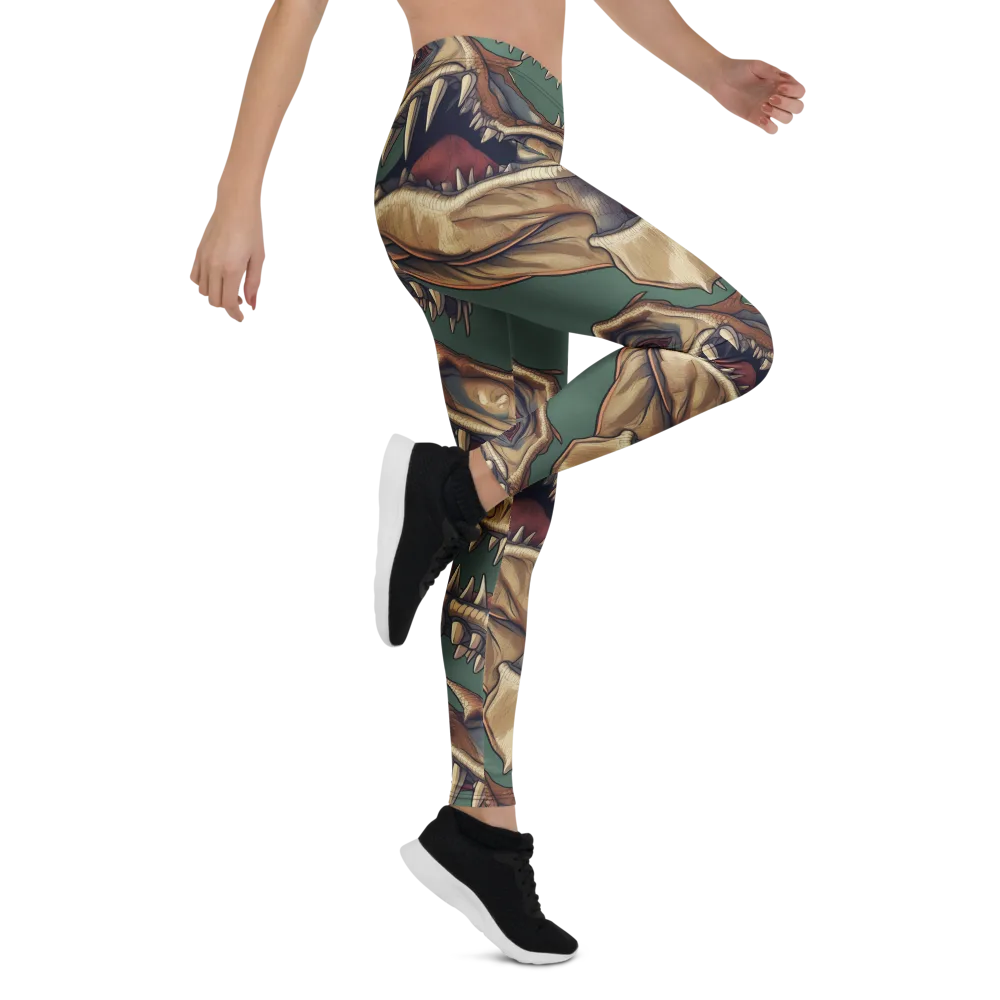 Cretaceous Clash on Leggings — Right