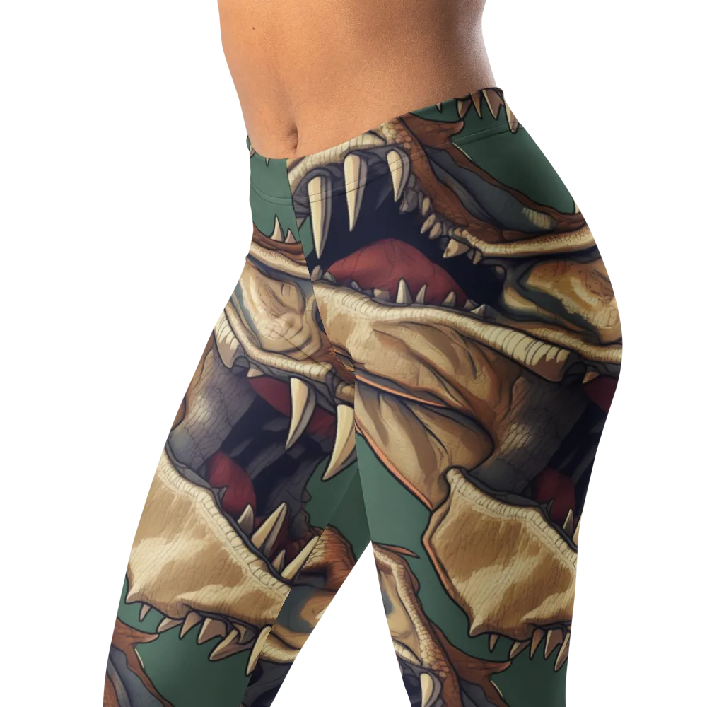 Cretaceous Clash on Leggings — Left Front