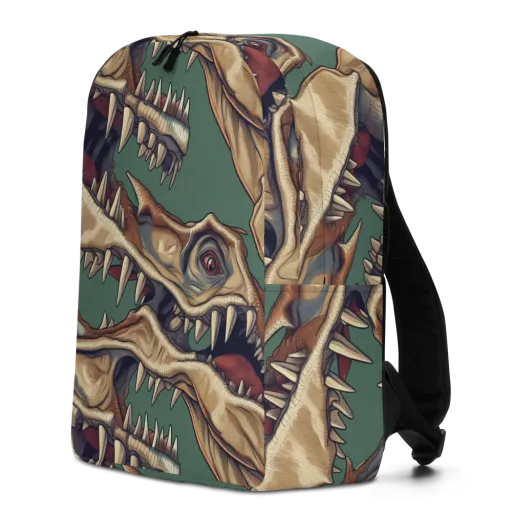 Cretaceous Clash on a Minimalist Backpack