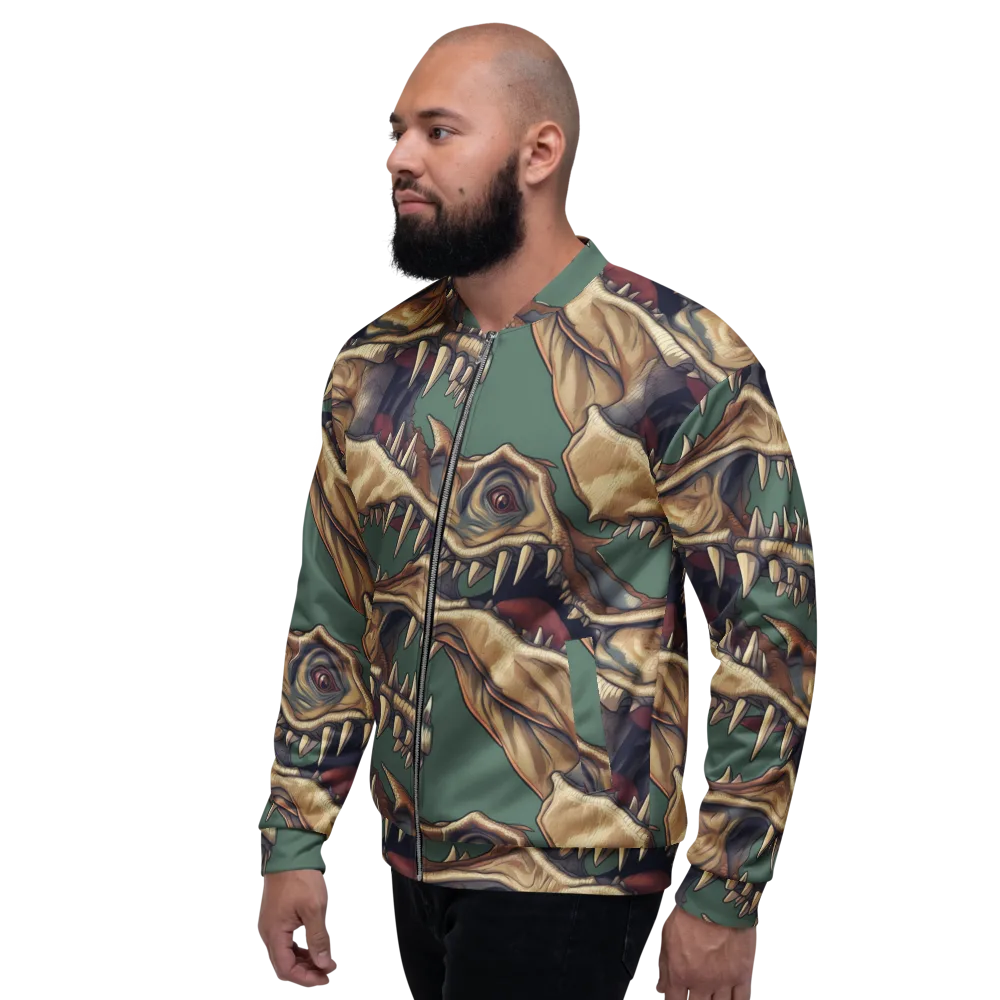 Cretaceous Clash on Bomber Jacket — Left