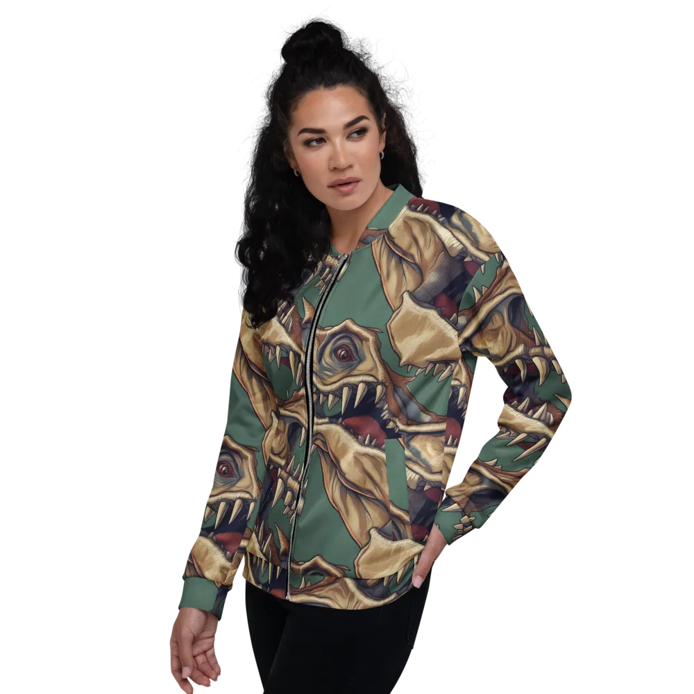 Cretaceous Clash on Bomber Jacket — Left