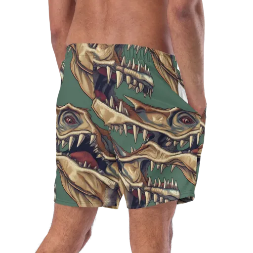 Cretaceous Clash on a Swim Trunks