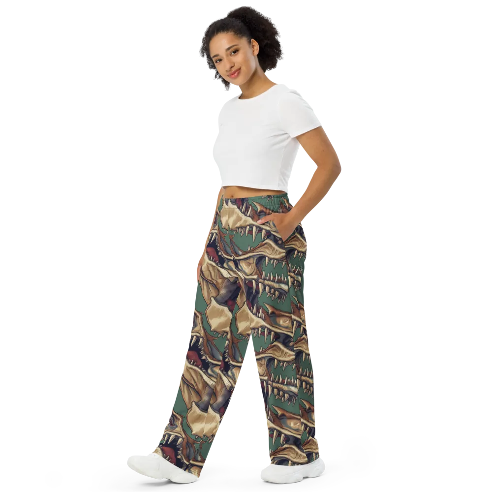 Cretaceous Clash on Wide-Leg Pants — Left Front