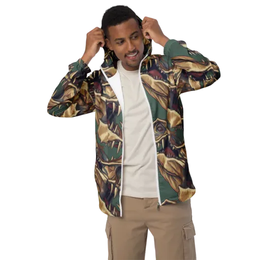 Cretaceous Clash on a Men's Windbreaker