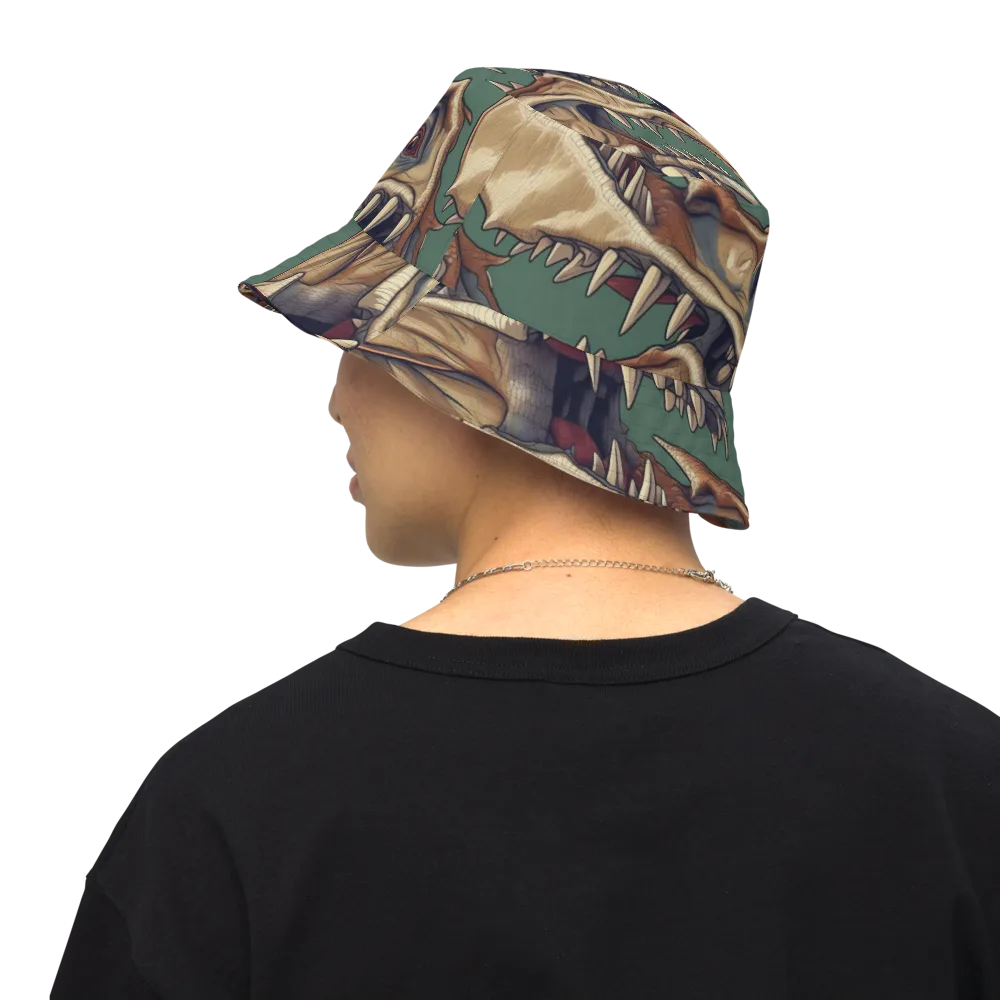 Cretaceous Clash on Reversible Bucket Hat — Back Inside