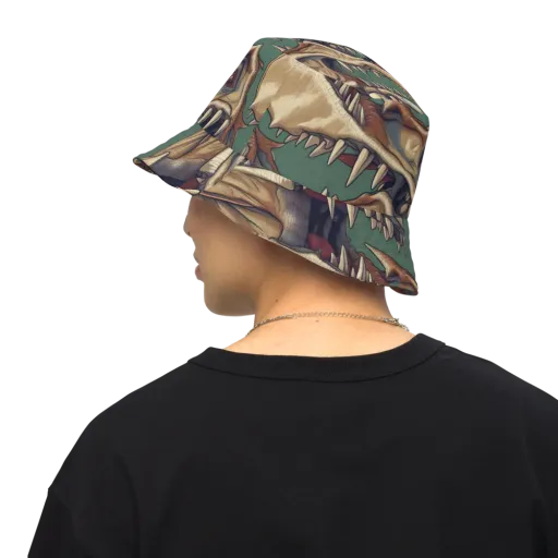 Cretaceous Clash on a Reversible Bucket Hat