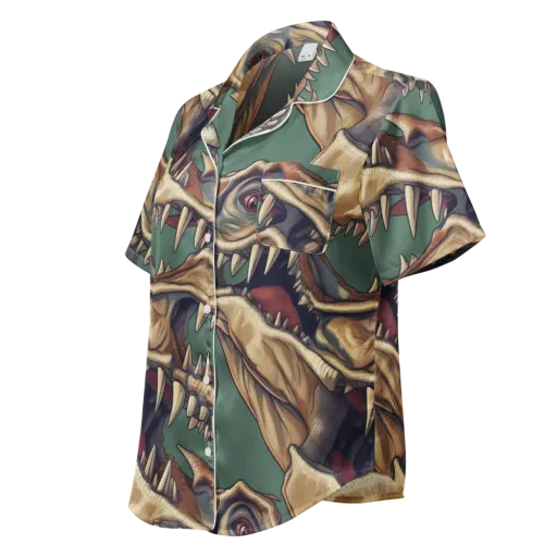 Cretaceous Clash on a Women's Short Sleeve Pajama Top