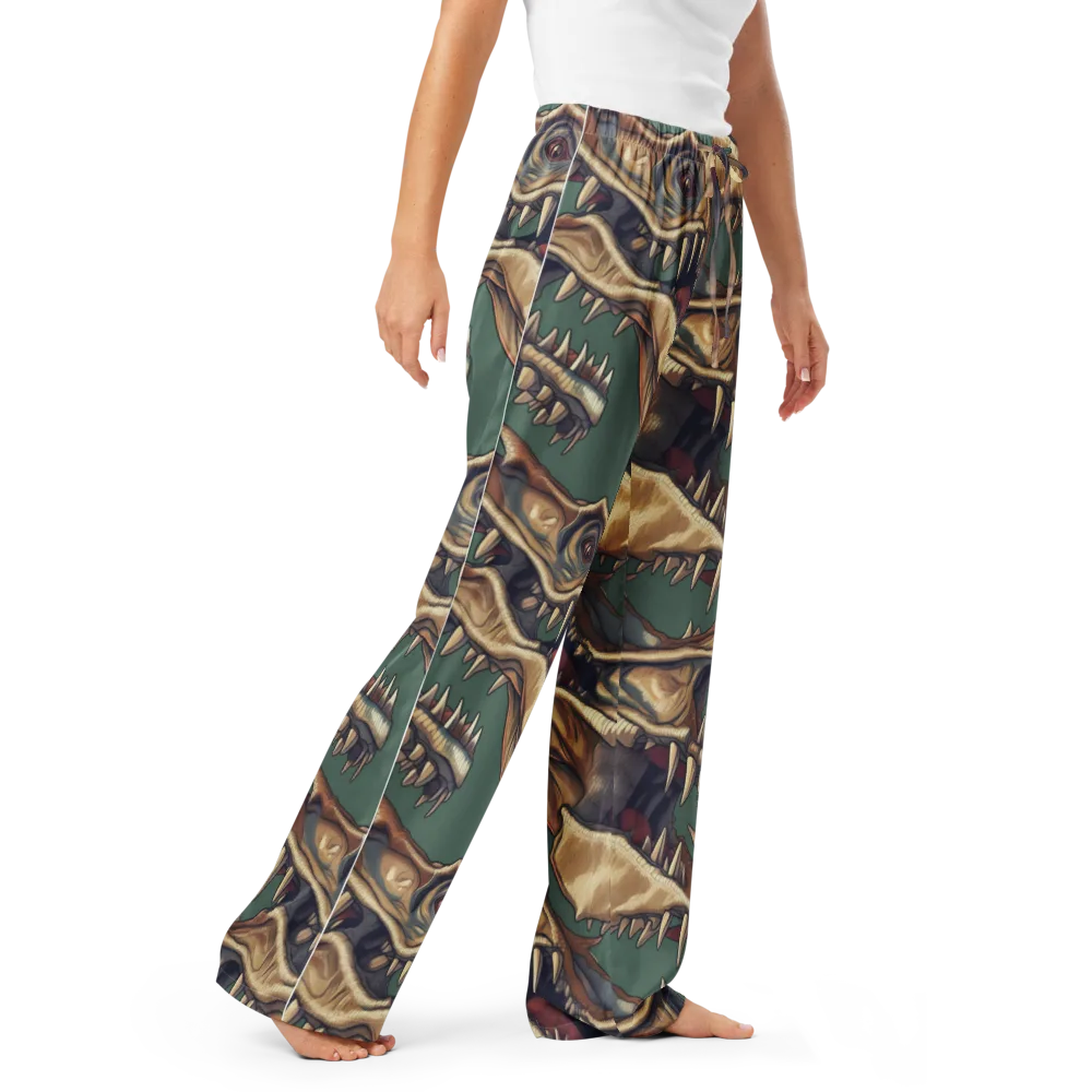 Cretaceous Clash on Women's Pajama Pants — Right Front