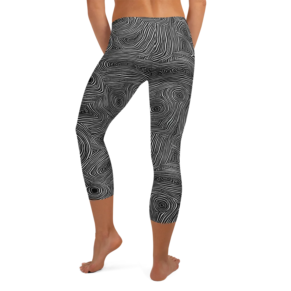 Inkwood Orbit on Capri Leggings — Back
