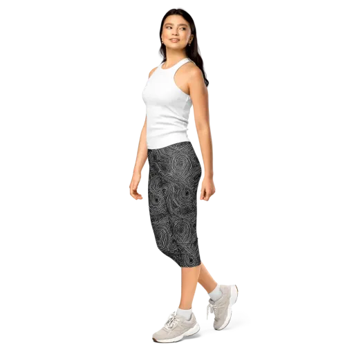 Inkwood Orbit on a Capri Leggings