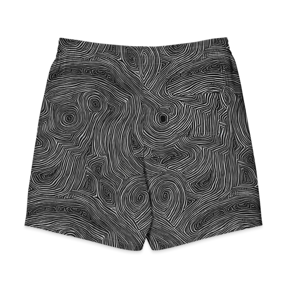 Inkwood Orbit on Men's Board Shorts — Back