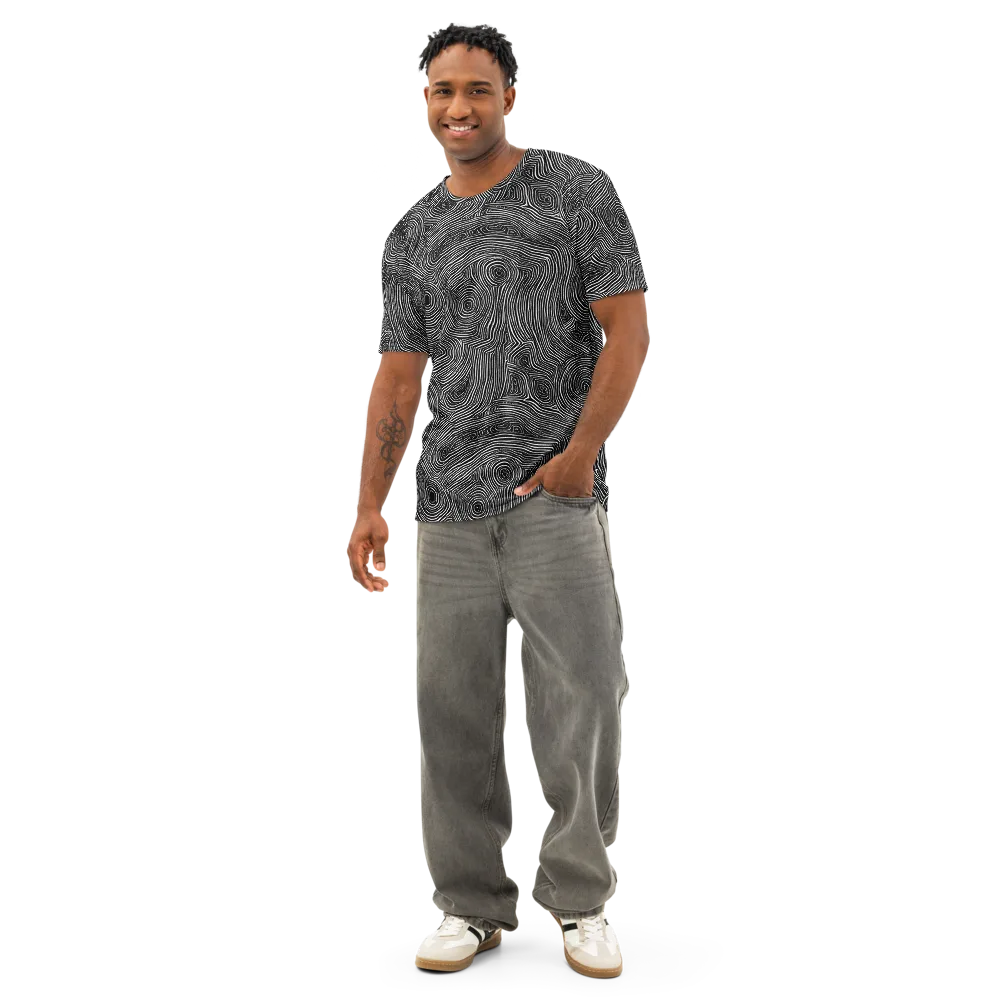 Inkwood Orbit on Men's Cotton Crew Neck T-Shirt — Front