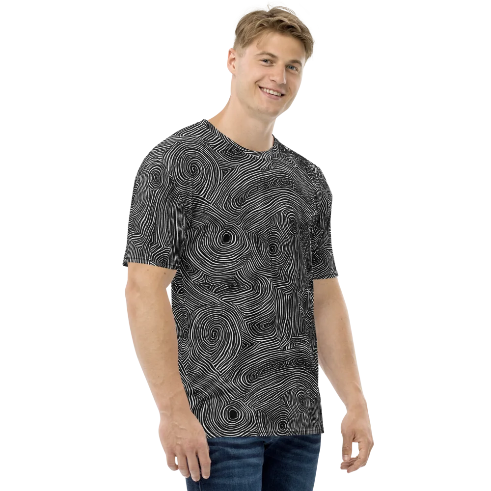 Inkwood Orbit on Men's Crew Neck T-Shirt — Right