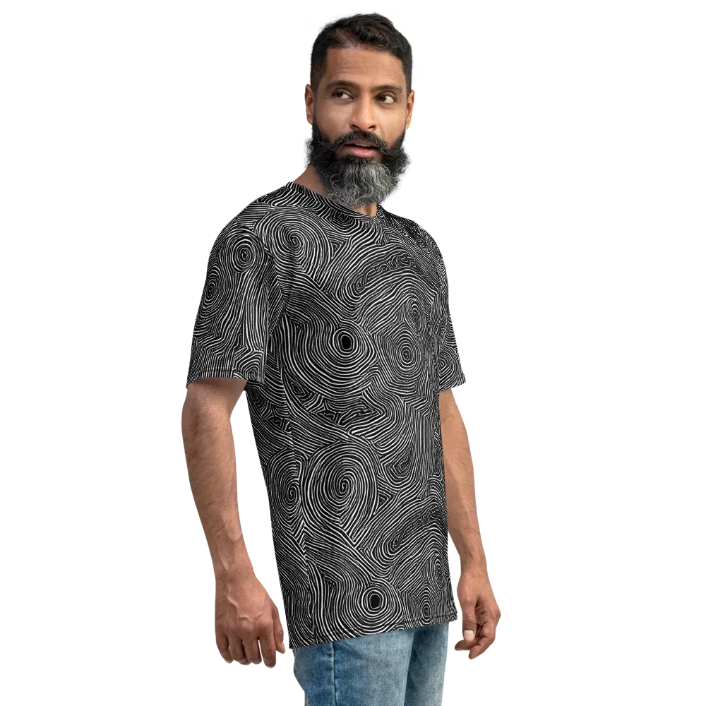 Inkwood Orbit on Men's Crew Neck T-Shirt — Right