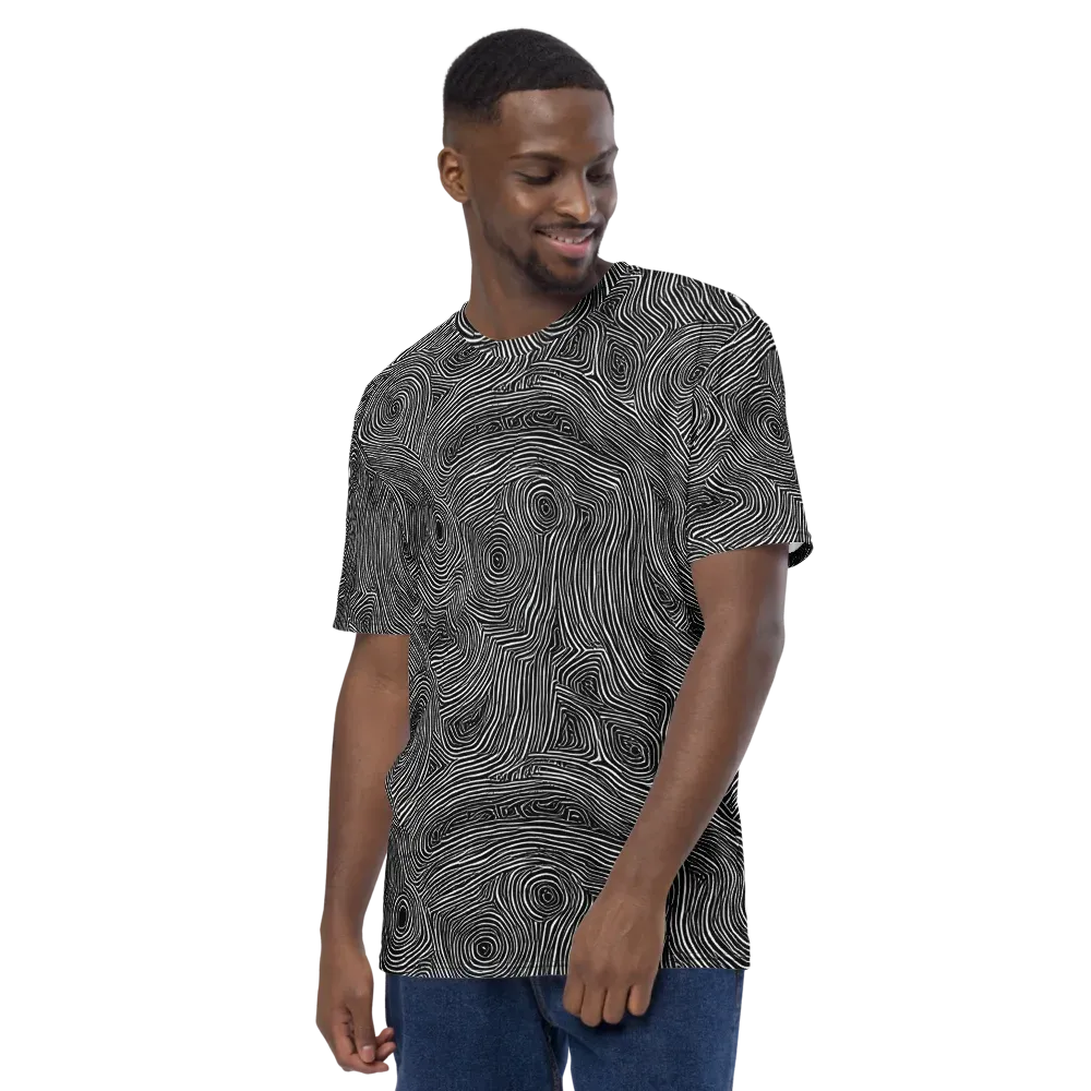 Inkwood Orbit on Men's Crew Neck T-Shirt — Left
