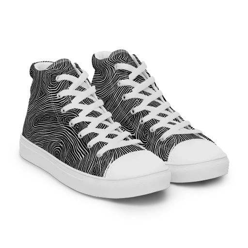 Inkwood Orbit on a Men's High Top Canvas Shoes