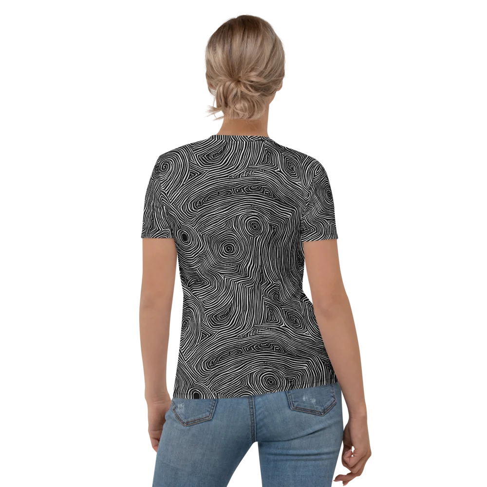 Inkwood Orbit on Women's Crew Neck T-Shirt — Back