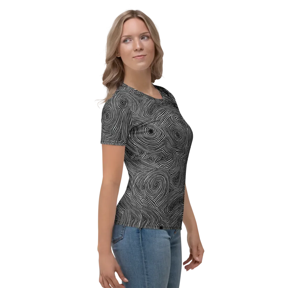 Inkwood Orbit on Women's Crew Neck T-Shirt — Right