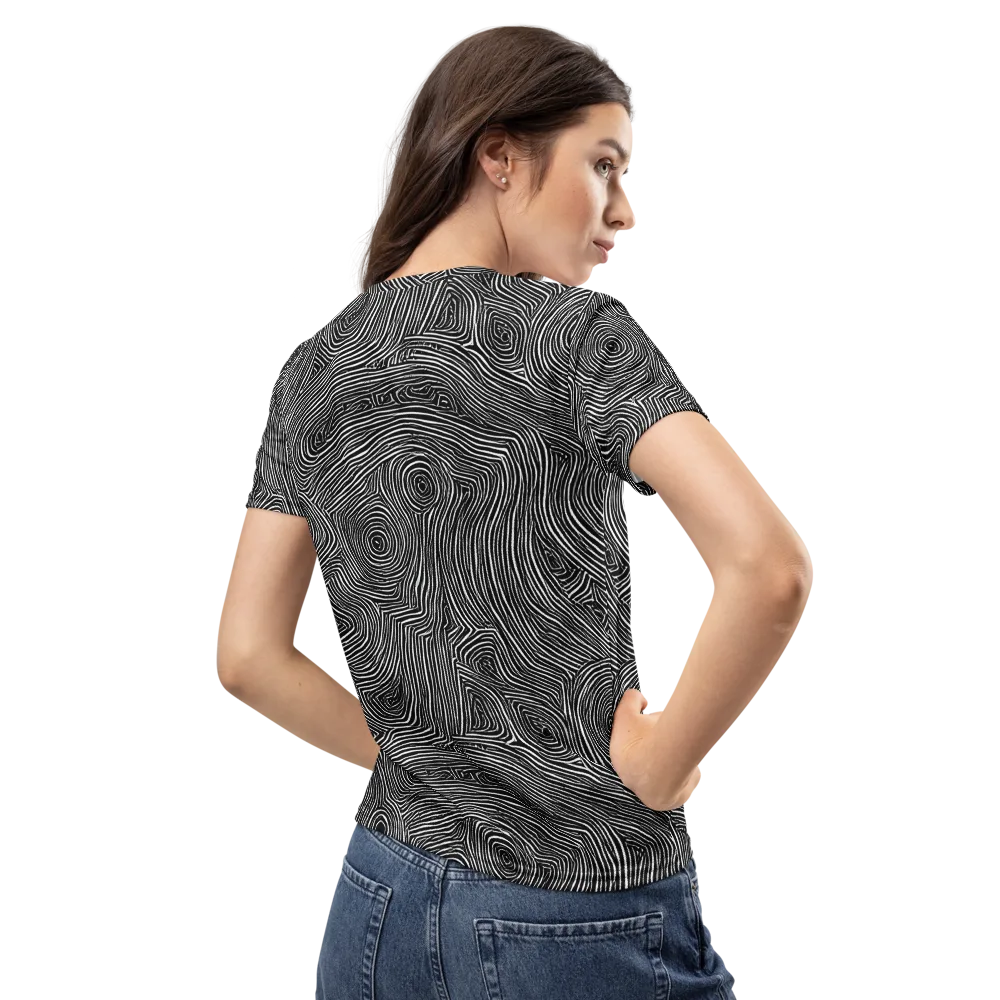 Inkwood Orbit on Women's Crew Neck T-Shirt — Back