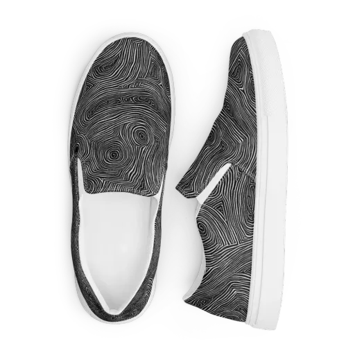Inkwood Orbit on a Men's Slip-On Canvas Shoes