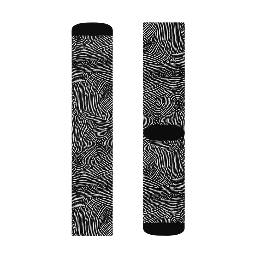 Inkwood Orbit on Socks — Left Sock