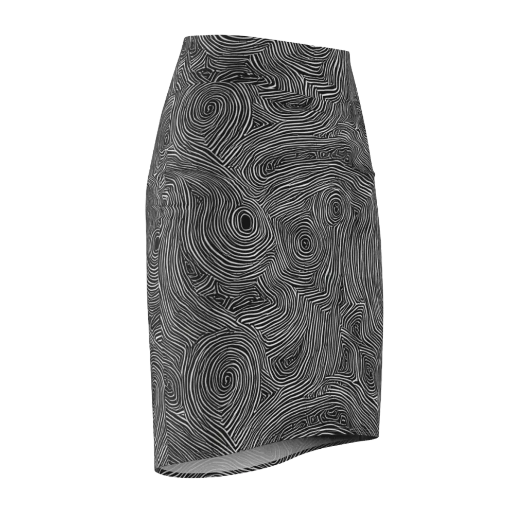 Inkwood Orbit on Pencil Skirt — Front Side