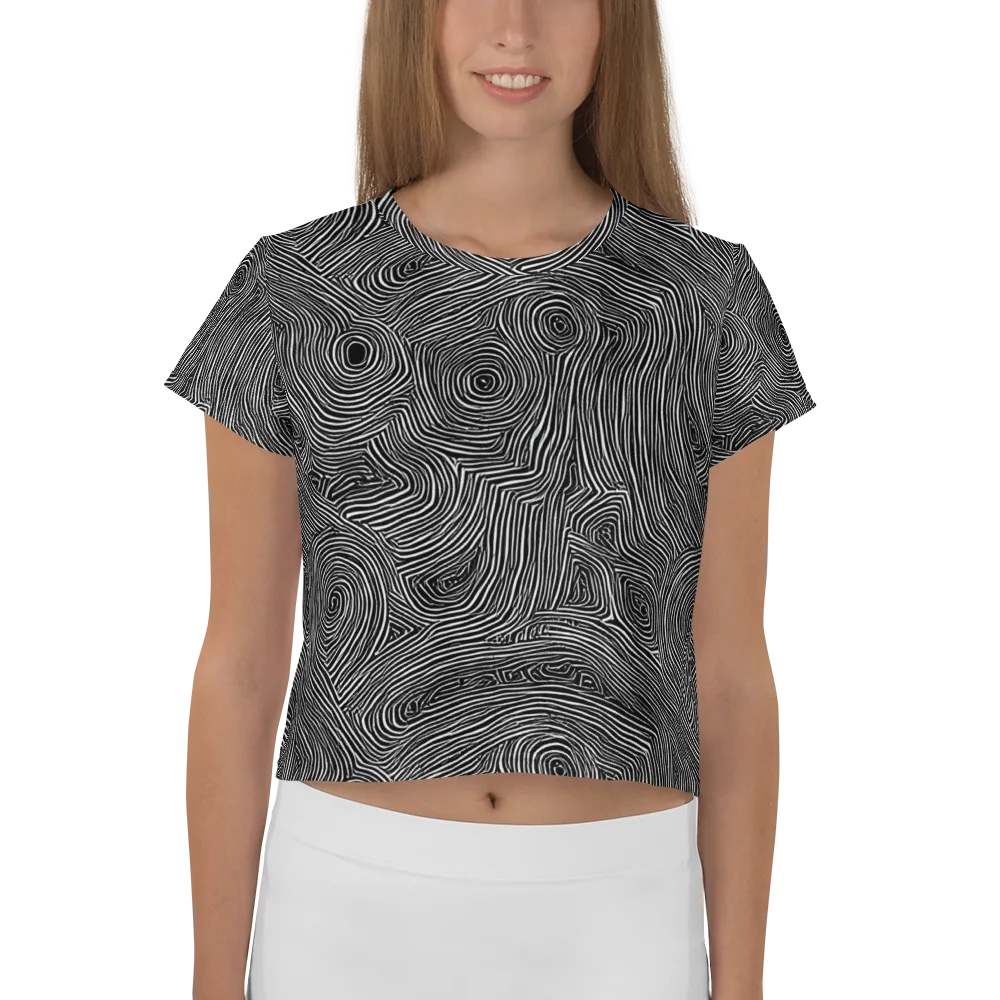 Inkwood Orbit on Crop Tee — Front