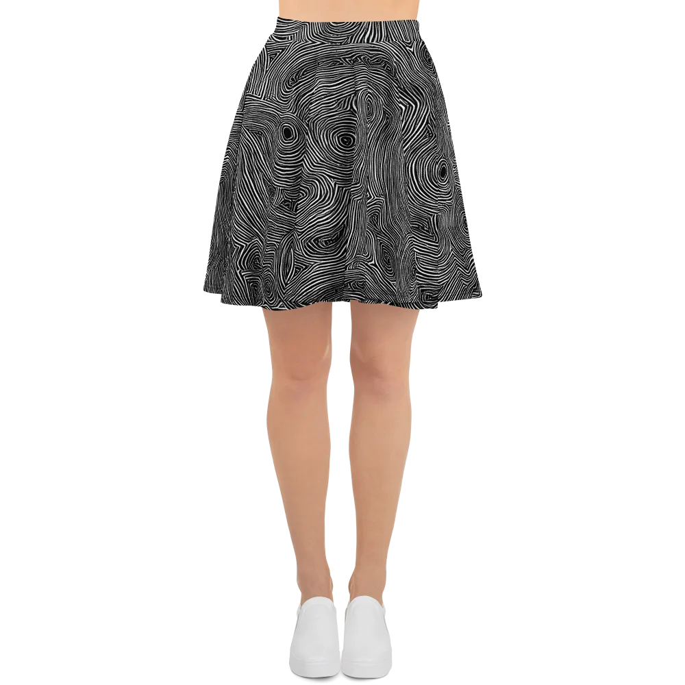 Inkwood Orbit on Skater Skirt — Front