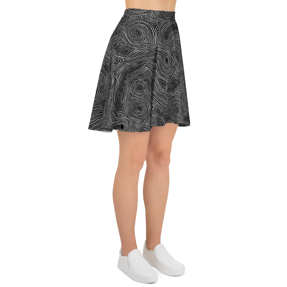 Inkwood Orbit on Skater Skirt — Right