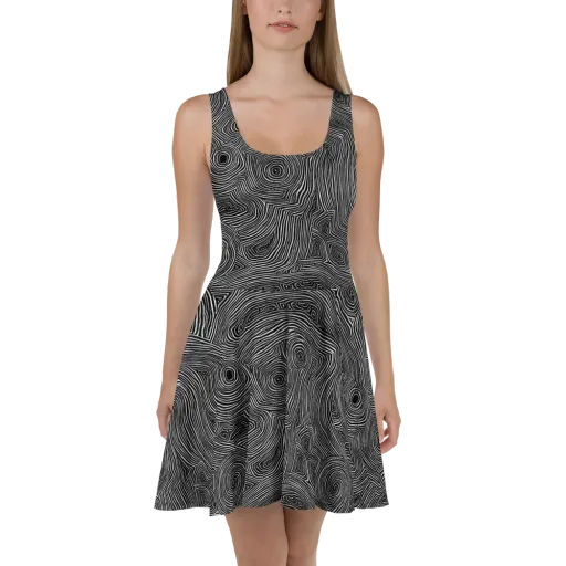 Inkwood Orbit on a Skater Dress