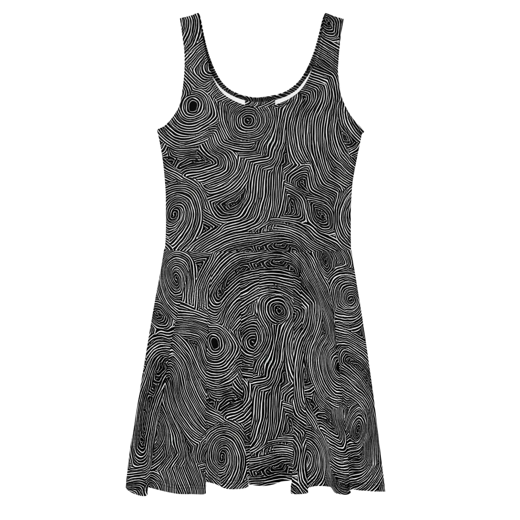 Inkwood Orbit on Skater Dress — Front