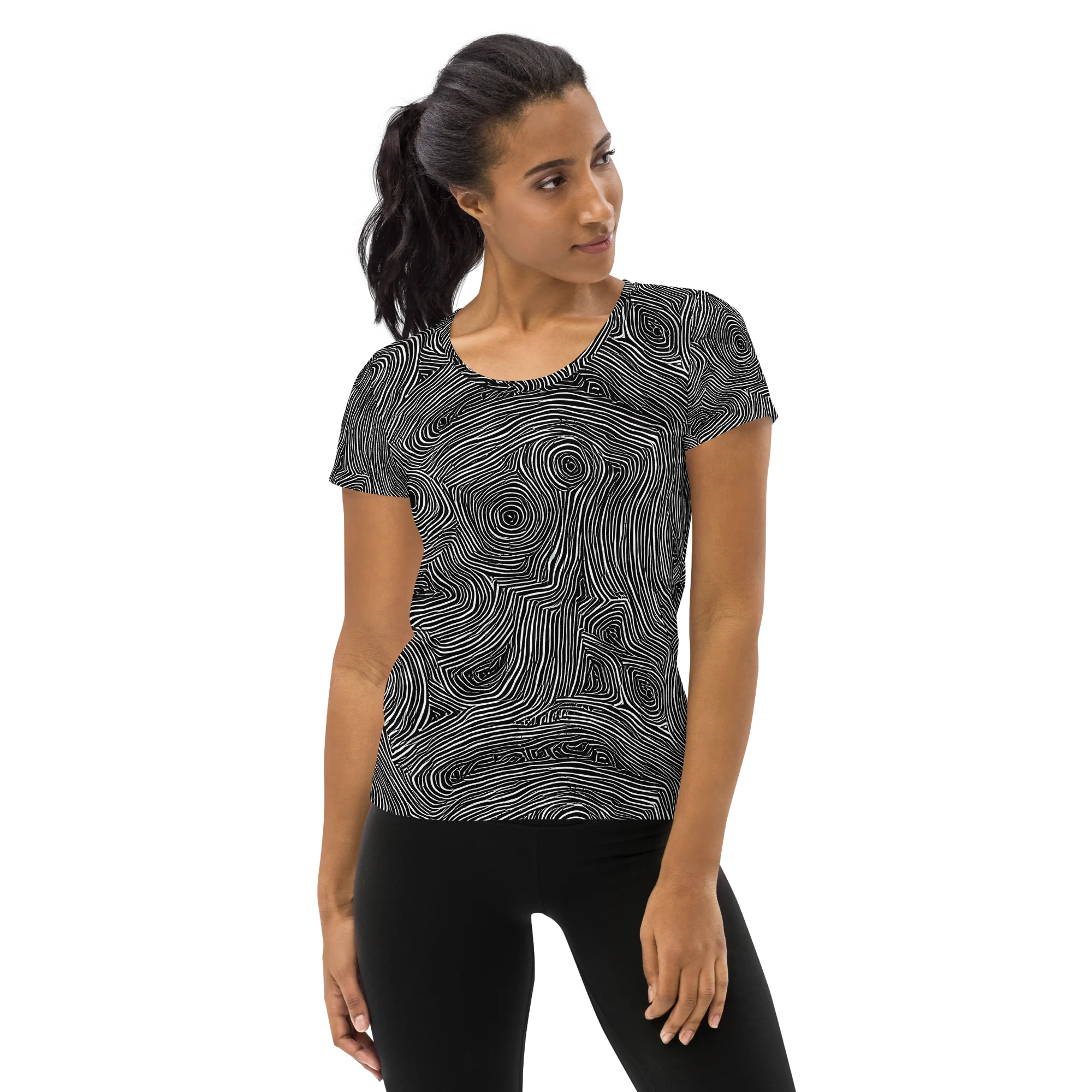 Inkwood Orbit on Women's Athletic T-Shirt — Front