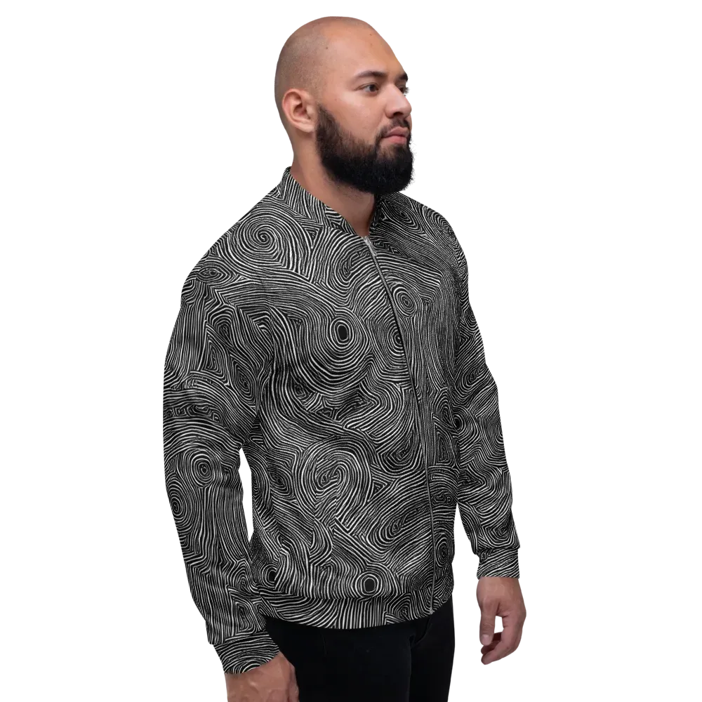 Inkwood Orbit on Bomber Jacket — Right
