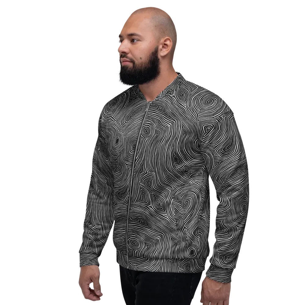 Inkwood Orbit on Bomber Jacket — Left