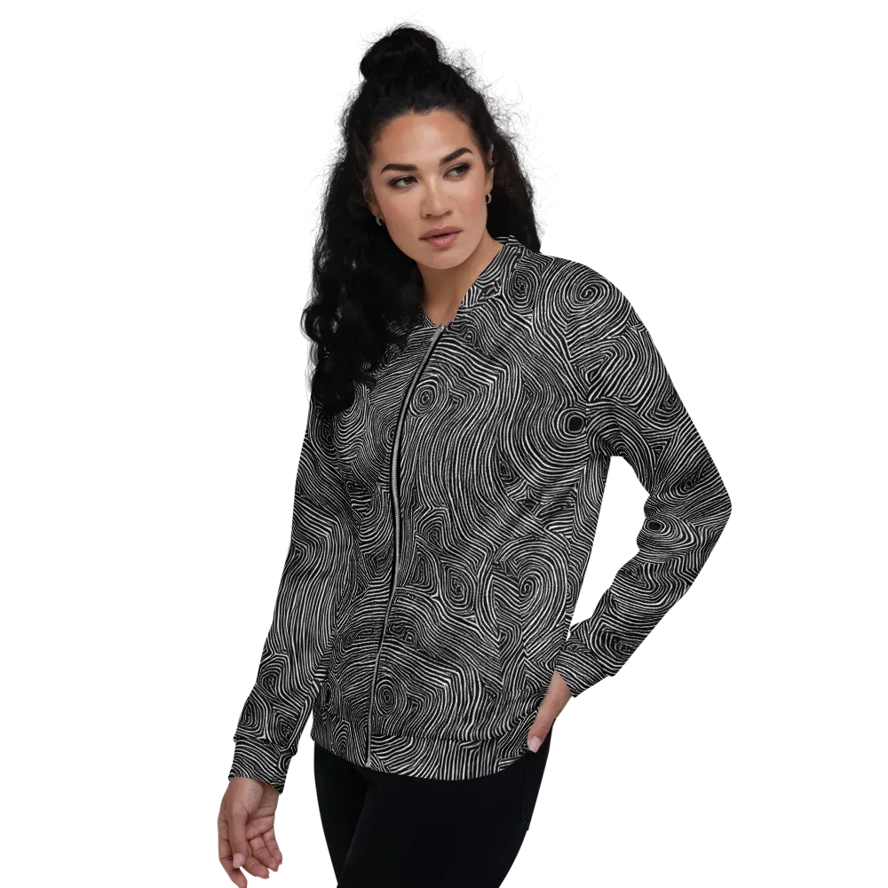 Inkwood Orbit on Bomber Jacket — Left