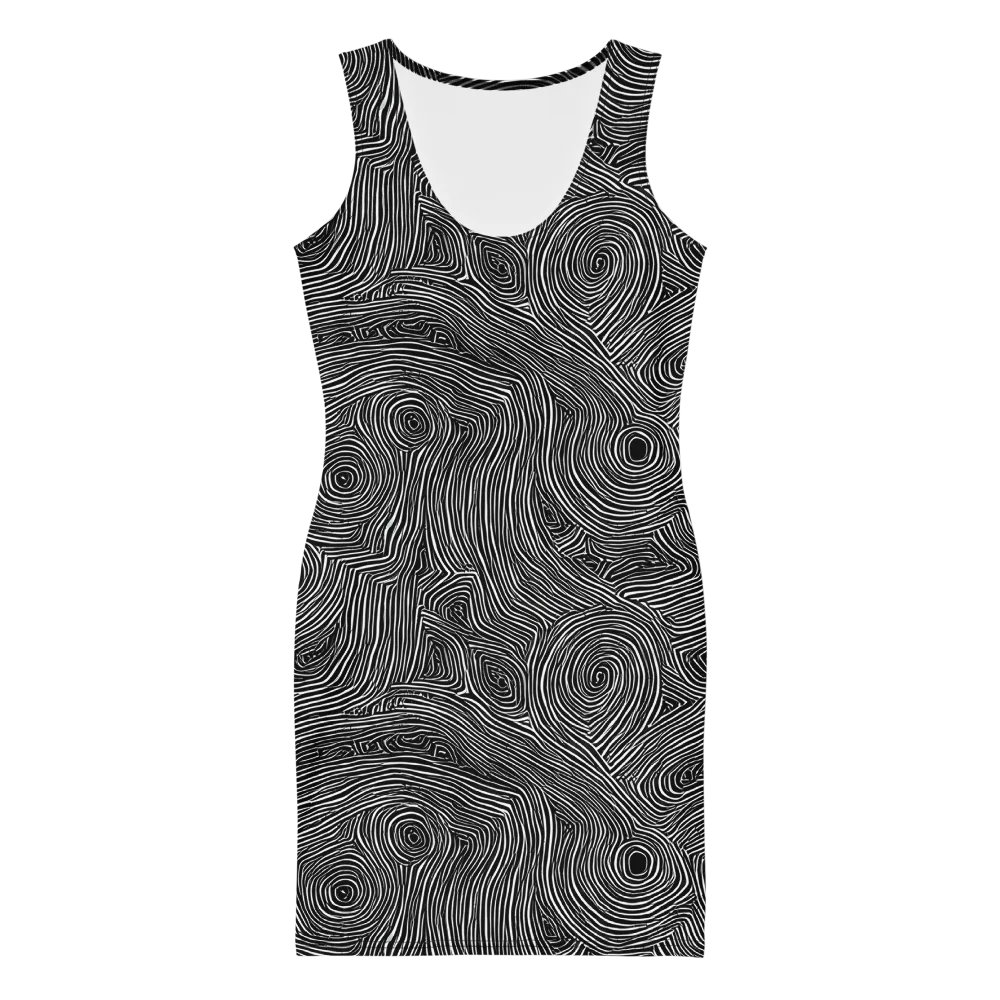 Inkwood Orbit on Bodycon Dress — Front
