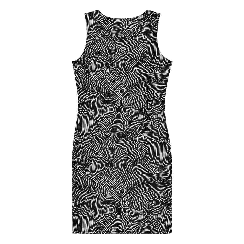 Inkwood Orbit on Bodycon Dress — Back