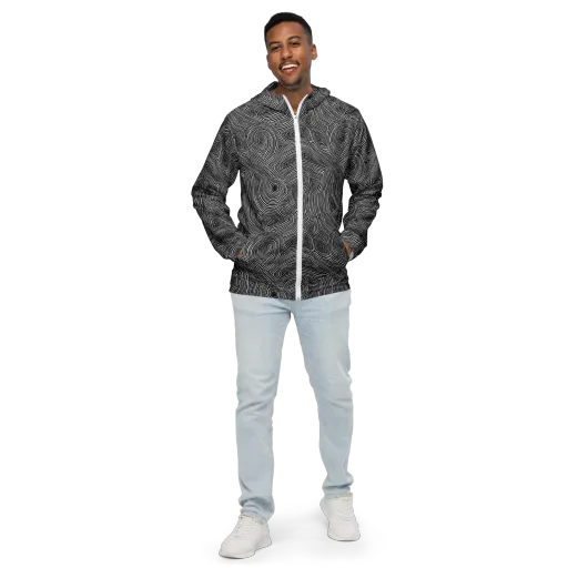 Inkwood Orbit on a Men's Windbreaker