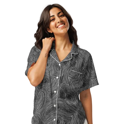 Inkwood Orbit on a Women's Short Sleeve Pajama Top