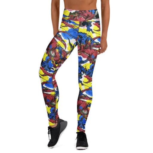 Cretaceous Confetti on a Yoga Leggings