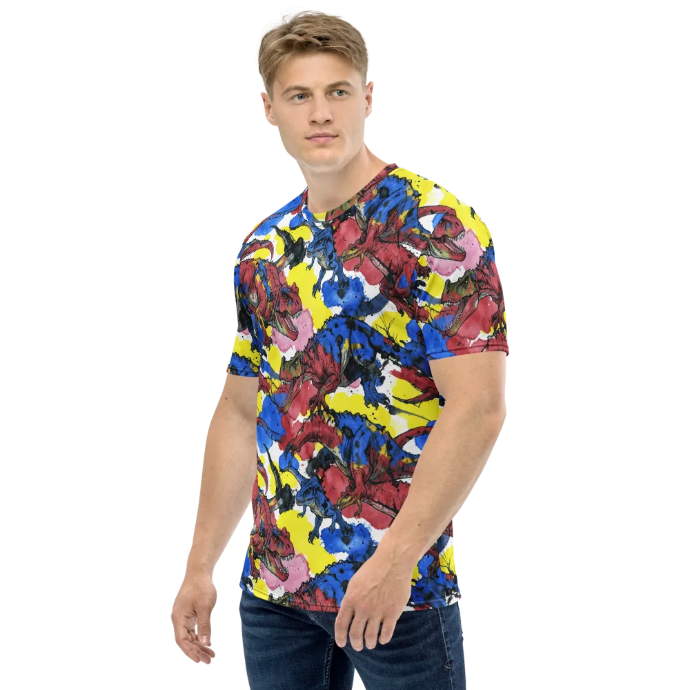 Cretaceous Confetti on Men's Crew Neck T-Shirt — Left