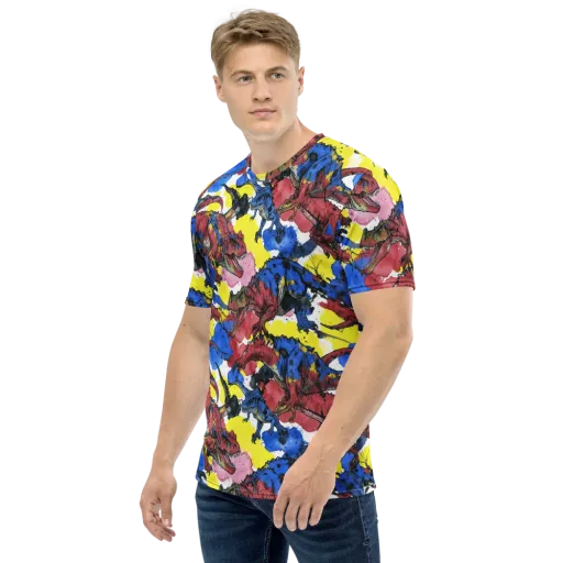 Cretaceous Confetti on a Men's Crew Neck T-Shirt