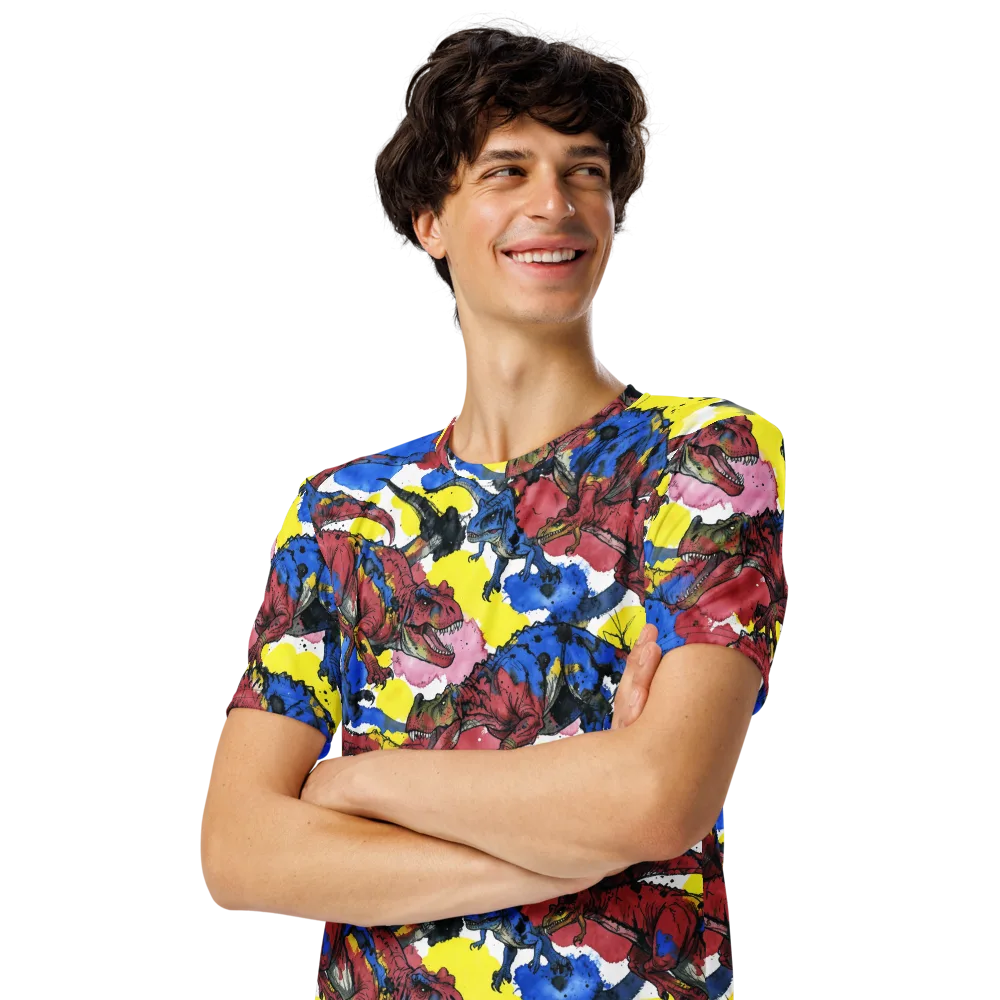 Cretaceous Confetti on Men's Crew Neck T-Shirt — Left Front